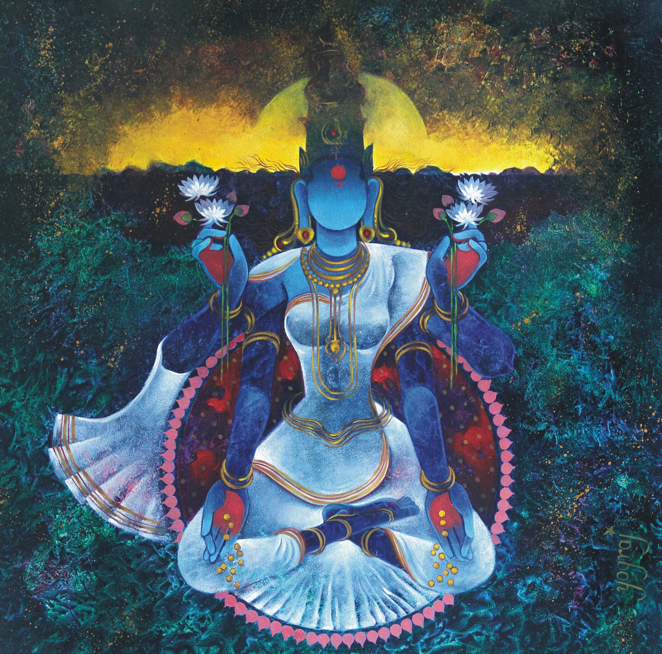 Buy Beautiful Goddess Lakshmi Mata Paintings Online At Artflute